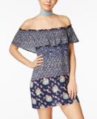 Be Bop Juniors' Off-the-shoulder A-line Dress
