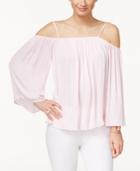 Vince Camuto Pleated Cold-shoulder Blouse