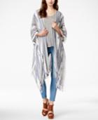 Steve Madden Ikat Yarn Dye Boho Kimono Cover Up