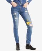 Levi's 721 Limited High-waist Patched Skinny Jeans, Created For Macy's