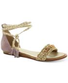 Nanette By Nanette Lepore Magnolia Jeweled Lace-up Sandals, Only At Macy's Women's Shoes