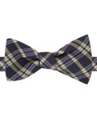 Tommy Hilfiger Navy Plaid To-tie Bow Tie
