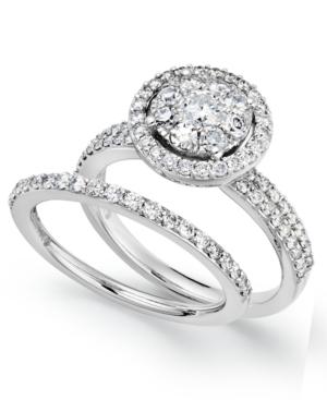 Prestige Unity Diamond Rings, 14k White Gold Diamond Engagement Ring And Wedding Band (1-1/4 Ct. T.w.)