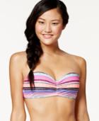 California Waves Striped Bandeau Bikini Top Women's Swimsuit
