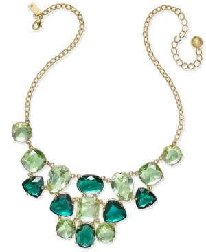 Kate Spade New York Gold-tone Green Crystal Bubble Necklace