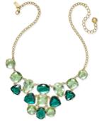 Kate Spade New York Gold-tone Green Crystal Bubble Necklace