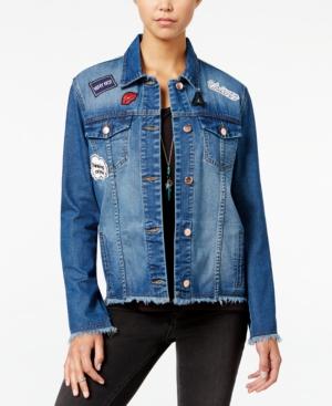One Hart Juniors' Patch Denim Jacket, Only At Macy's