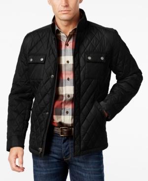 Tasso Elba Men's Water Resistant Quilted Colorblocked Jacket, Only At Macy's
