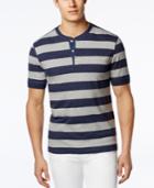 Club Room Men's Rugby Striped Henley, Only At Macy's