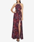 Fame And Partners Backless Abstract-print Gown