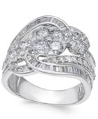 Diamond Swirl Ring (2 Ct. T.w.) In 14k White Gold