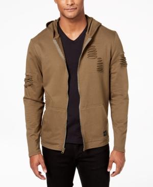 Buffalo David Bitton Men's Feddy Destroyed Full-zip Hoodie