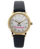 Olivia Pratt Women's Stay Fabulous Leather Strap Watch