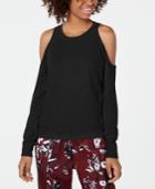 Material Girl Juniors' Cold-shoulder Sweatshirt, Created For Macy's