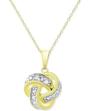 Knot Pendant Necklace In 18k Gold Over Sterling Silver