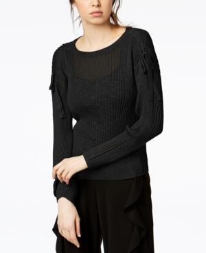 Bar Iii Ribbed Drawstring Sweater, Created For Macy's