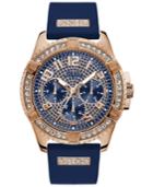Guess Men's Blue Silicone Strap Watch 48mm