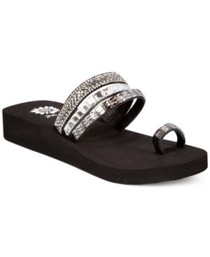 Yellow Box Lesa Wedge Thong Sandals Women's Shoes