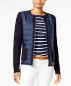Tommy Hilfiger Quilted Contrast Cardigan, Only At Macy's