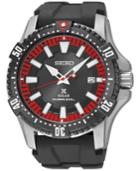 Seiko Men's Prospex Solar Diver Black Polyurethane Strap Watch 44mm Sne383