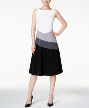 Calvin Klein Colorblocked A-line Dress