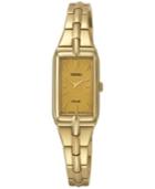 Seiko Women's Solar Gold-tone Stainless Steel Bracelet Watch 15mm Sup276