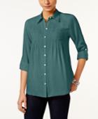 Style & Co Roll-tab Shirt, Only At Macy's