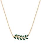 Emerald (3/4 Ct. T.w.) & Diamond Accent 18 Statement Necklace In 14k Gold