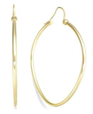 Simone I Smith Precious Fruit Oval Hoop Earrings In 18k Gold Over Sterling Silver
