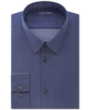 Calvin Klein Men's X Tall Extra-slim Fit Stretch Denim Dress Shirt