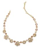 Givenchy Gold-tone Pink And Clear Crystal Collar Necklace