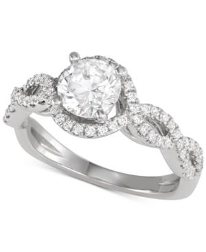Macy's Star Signature Diamond Engagement Ring (1-1/8 Ct. T.w.) In 14k White Gold
