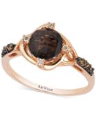 Le Vian Petite Collection Smoky Quartz (1-1/4 Ct. T.w.) And Diamond (1/8 Ct. T.w.) Ring In 14k Rose Gold
