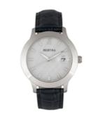 Bertha Quartz Eden Collection Black And Silver Leather Watch 38mm