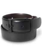 Perry Ellis Matte Black Buckle Leather Belt