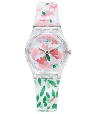 Swatch Women's Swiss Jackaranda Multicolor Print Silicone Strap Watch 25mm Lk355