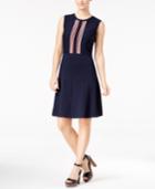 Tommy Hilfiger Elise Scallop-print Fit & Flare Dress