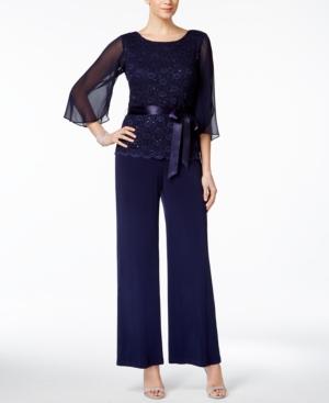 Connected Sequined Wide-leg Jumpsuit