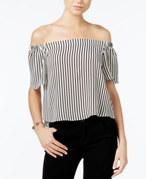 Bar Iii Striped Off-the-shoulder Top, Only At Macy's