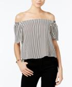 Bar Iii Striped Off-the-shoulder Top, Only At Macy's