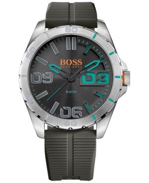 Boss Orange Men's Berlin Gray Rubber Strap Watch 48mm 1513380