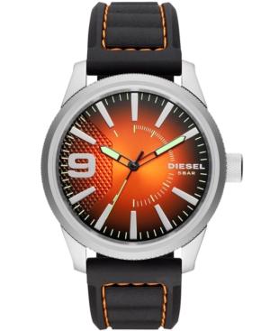 Diesel Men's Rasp Nsbb Black Silicone Strap Watch 46mm