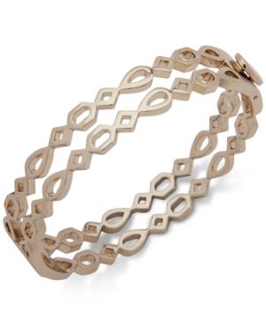 Ivanka Trump Gold-tone Openwork Double Bangle Bracelet