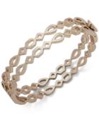Ivanka Trump Gold-tone Openwork Double Bangle Bracelet
