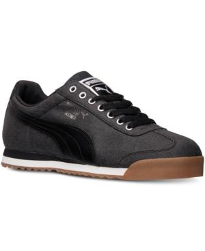 Puma Men's Roma Waxed Denim Citi Series Casual Sneakers From Finish Line