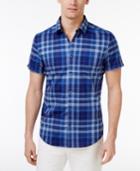 Calvin Klein Men's Plaid Cotton Shirt
