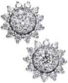 Diamond Sunflower Stud Earrings (1 Ct. T.w.) In 14k White Gold