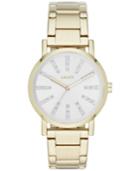 Dkny Women's Soho Gold-tone Stainless Steel Bracelet Watch 38mm Ny2417