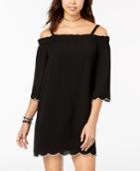 As U Wish Juniors' Scalloped Off-the-shoulder Dress
