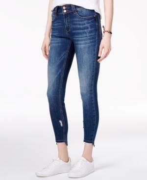 Indigo Rein Juniors' Ripped Stair-step Skinny Jeans
